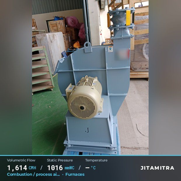 Jitamitra Furnaces fan — real dispatched build