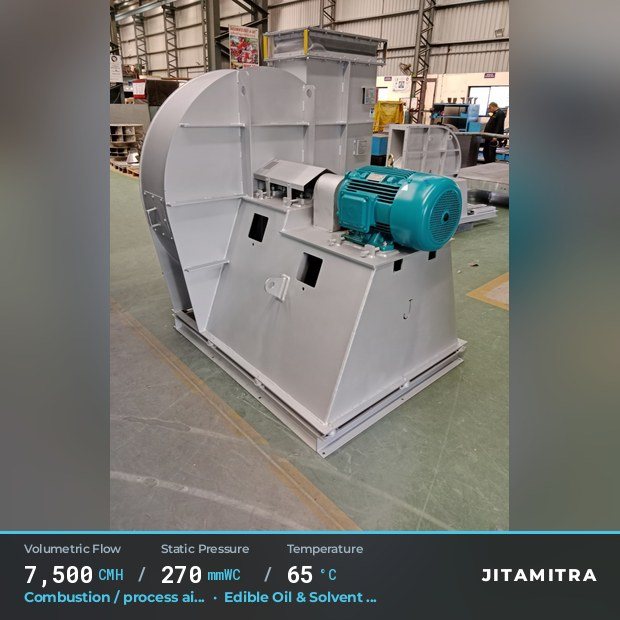 Jitamitra Edible Oil & Solvent Extraction fan — real dispatched build