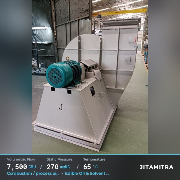 Jitamitra Edible Oil & Solvent Extraction fan — real dispatched build