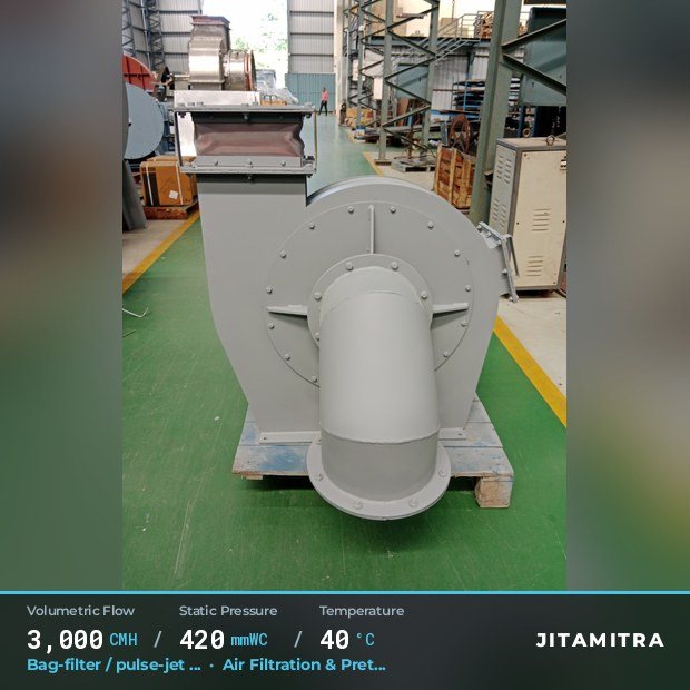 Jitamitra Air Filtration & Pretreatment fan — real dispatched build