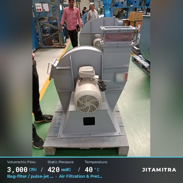 Jitamitra Air Filtration & Pretreatment fan — real dispatched build