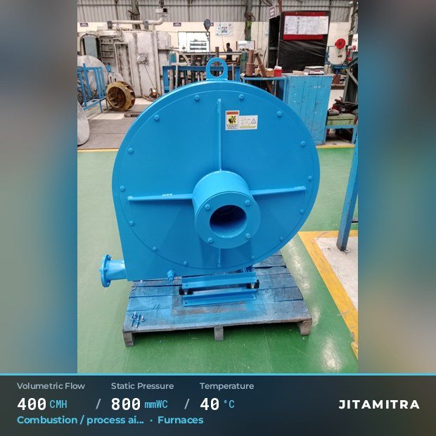 Jitamitra Furnaces fan — real dispatched build