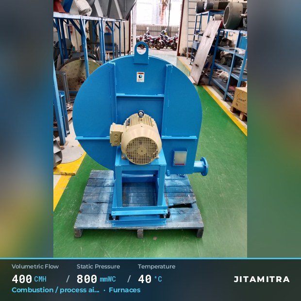 Jitamitra Furnaces fan — real dispatched build