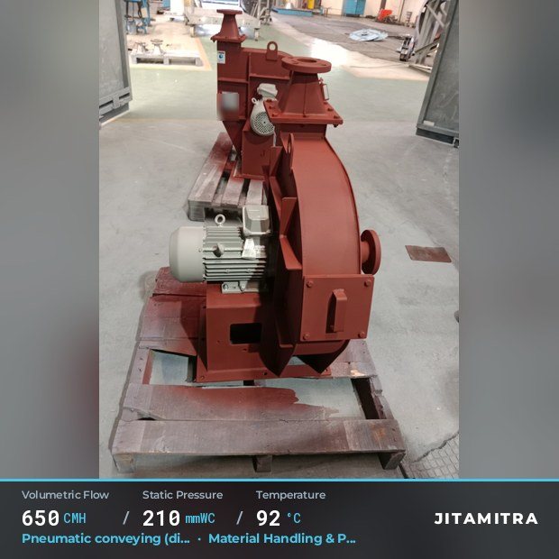 Jitamitra Material Handling & Pneumatic Conveying fan — real dispatched build
