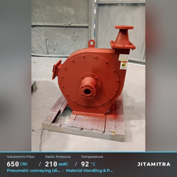 Jitamitra Material Handling & Pneumatic Conveying fan — real dispatched build