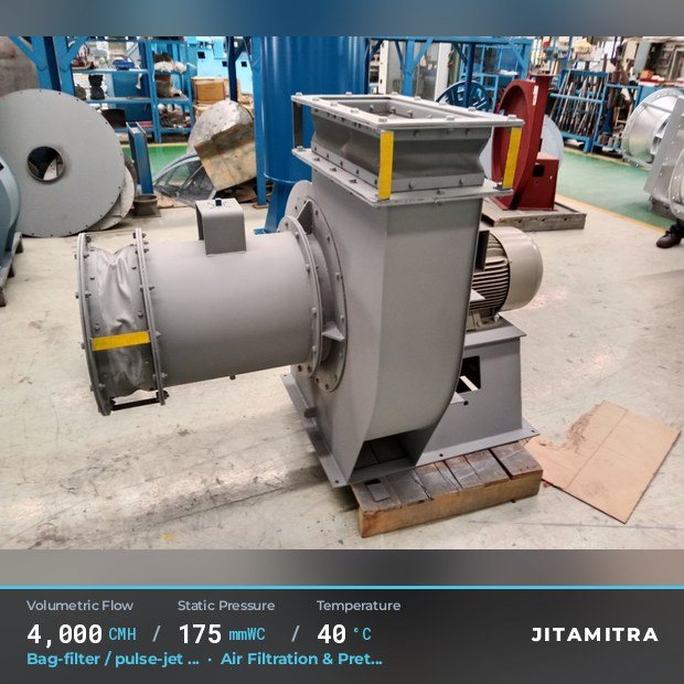 Jitamitra Air Filtration & Pretreatment fan — real dispatched build