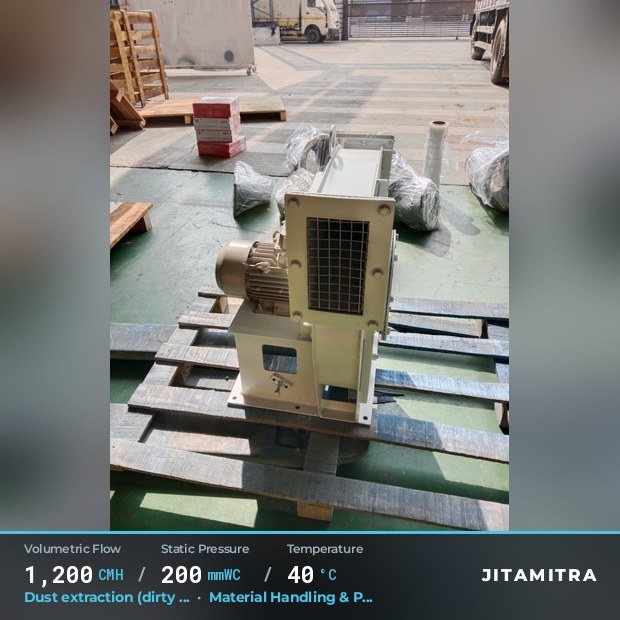 Jitamitra Material Handling & Pneumatic Conveying fan — real dispatched build