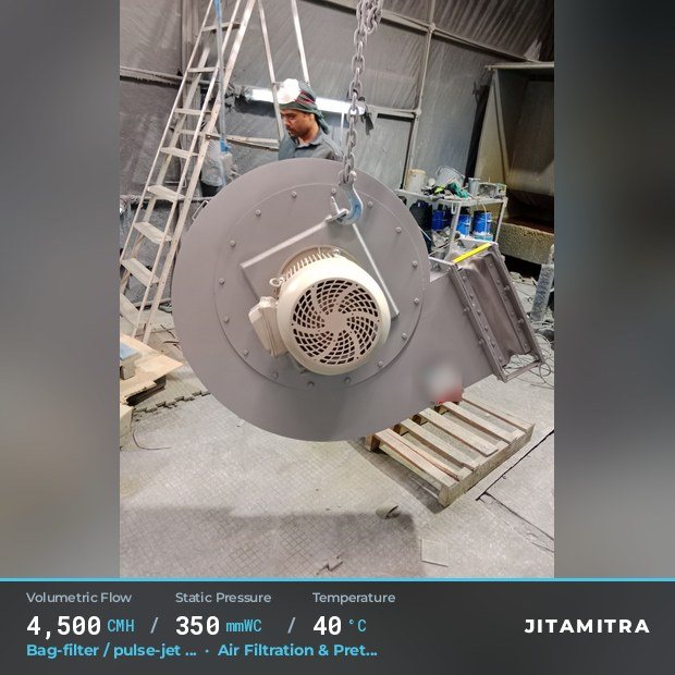 Jitamitra Air Filtration & Pretreatment fan — real dispatched build