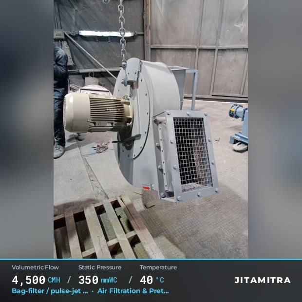 Jitamitra Air Filtration & Pretreatment fan — real dispatched build
