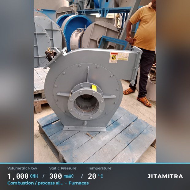 Jitamitra Furnaces fan — real dispatched build