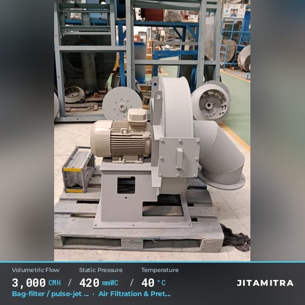 Jitamitra Air Filtration & Pretreatment fan — real dispatched build