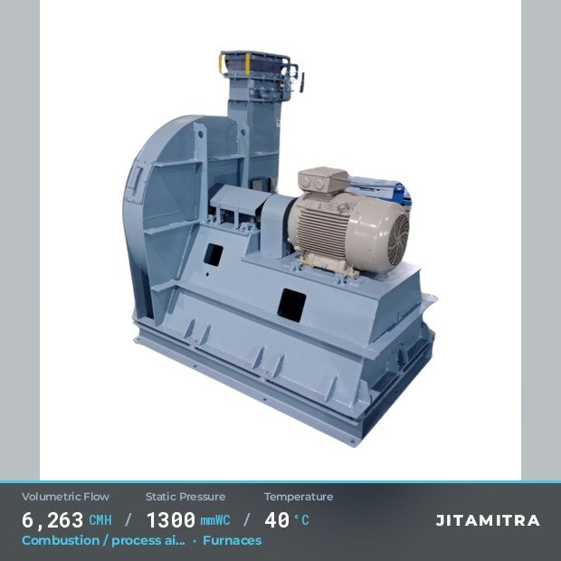 Jitamitra Furnaces fan — real dispatched build