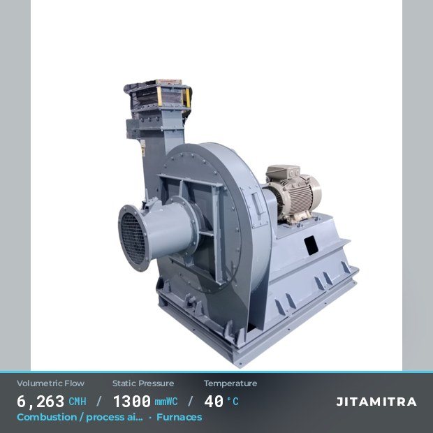 Jitamitra Furnaces fan — real dispatched build