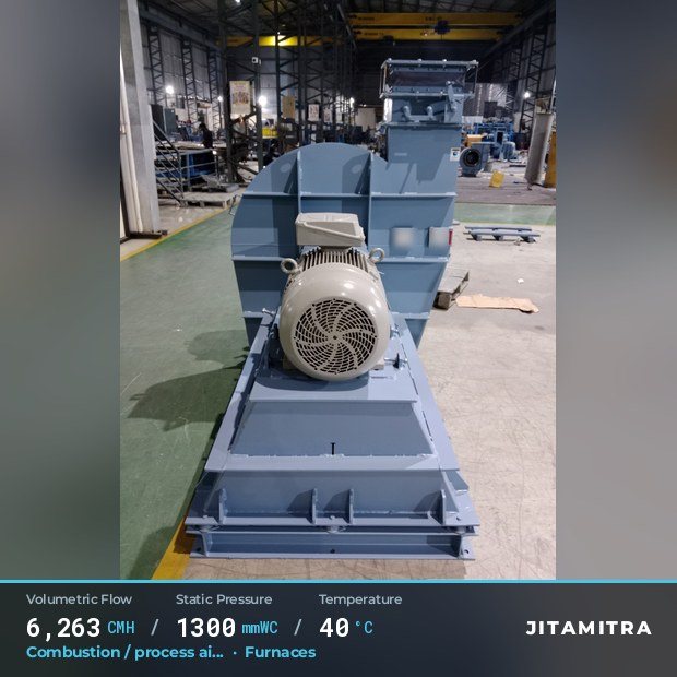 Jitamitra Furnaces fan — real dispatched build