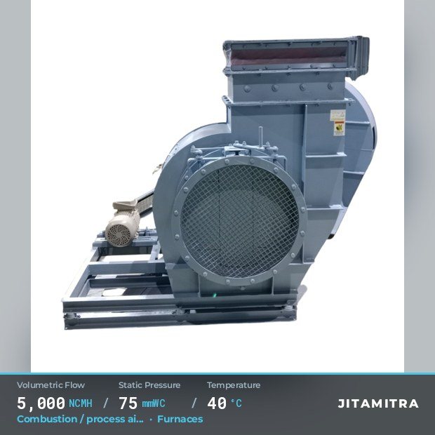 Jitamitra Furnaces fan — real dispatched build