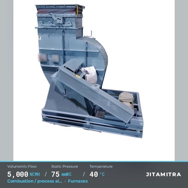 Jitamitra Furnaces fan — real dispatched build