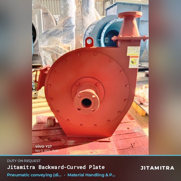Jitamitra Material Handling & Pneumatic Conveying fan — real dispatched build