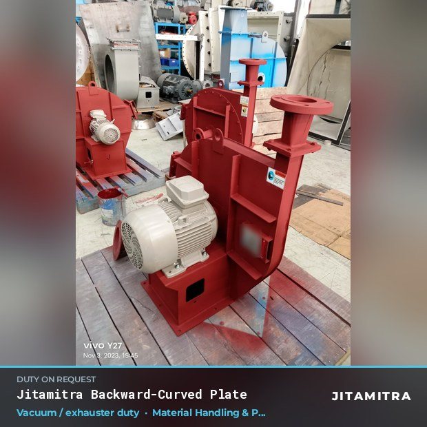 Jitamitra Material Handling & Pneumatic Conveying fan — real dispatched build