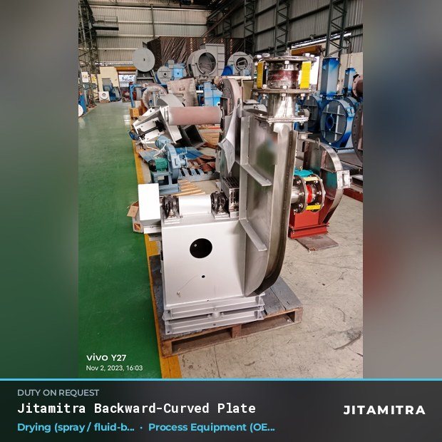 Jitamitra Process Equipment (OEM) fan — real dispatched build