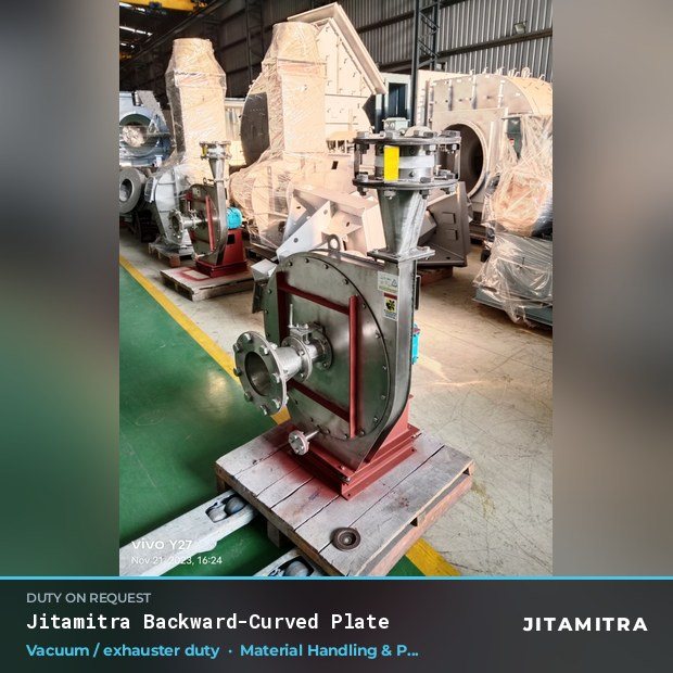 Jitamitra Material Handling & Pneumatic Conveying fan — real dispatched build