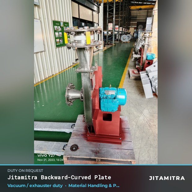 Jitamitra Material Handling & Pneumatic Conveying fan — real dispatched build