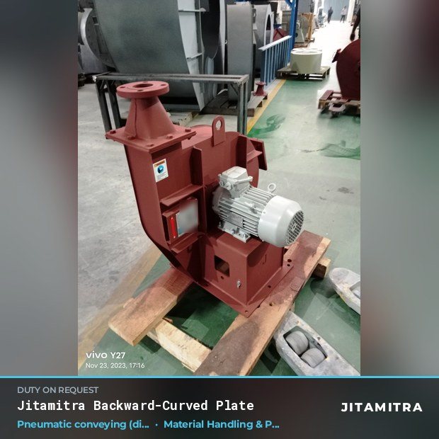Jitamitra Material Handling & Pneumatic Conveying fan — real dispatched build