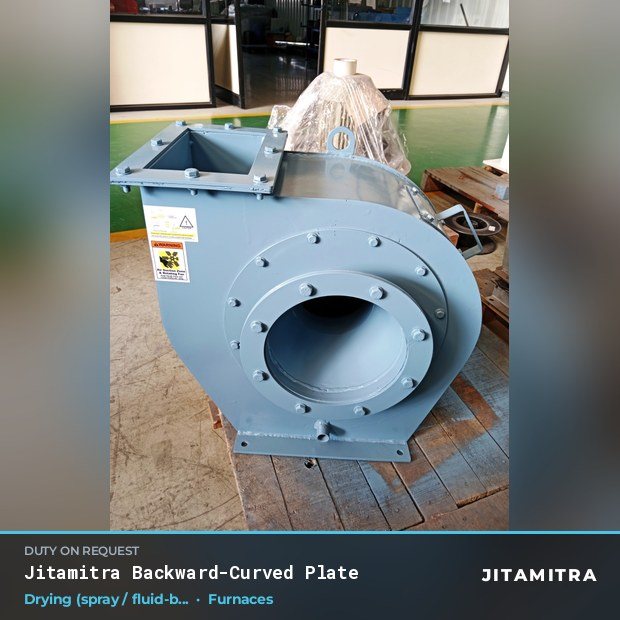 Jitamitra Furnaces fan — real dispatched build