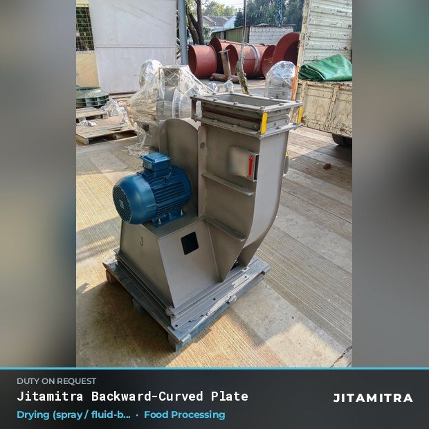 Jitamitra Food Processing fan — real dispatched build