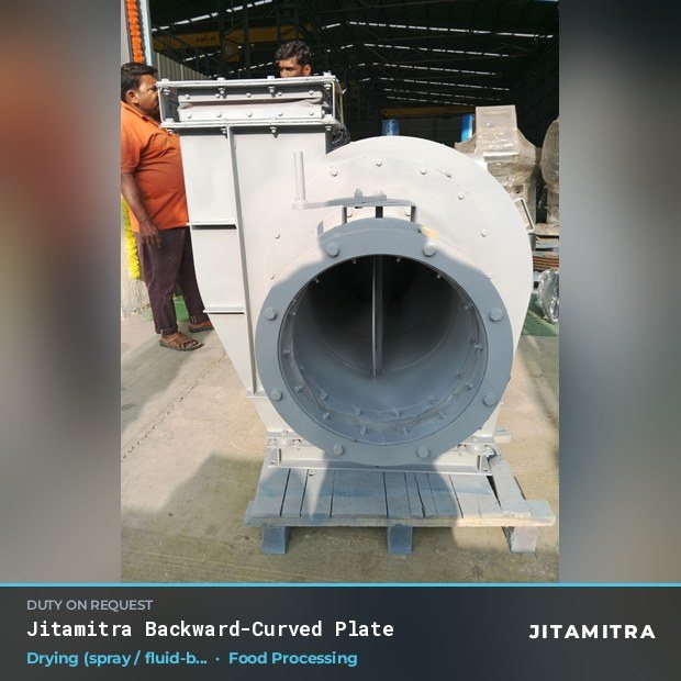 Jitamitra Food Processing fan — real dispatched build