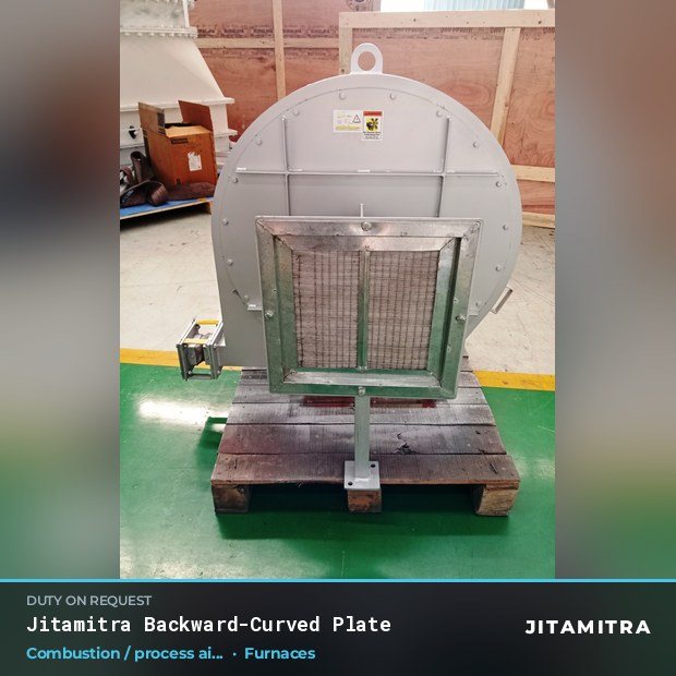 Jitamitra Furnaces fan — real dispatched build