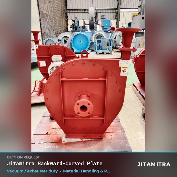 Jitamitra Material Handling & Pneumatic Conveying fan — real dispatched build