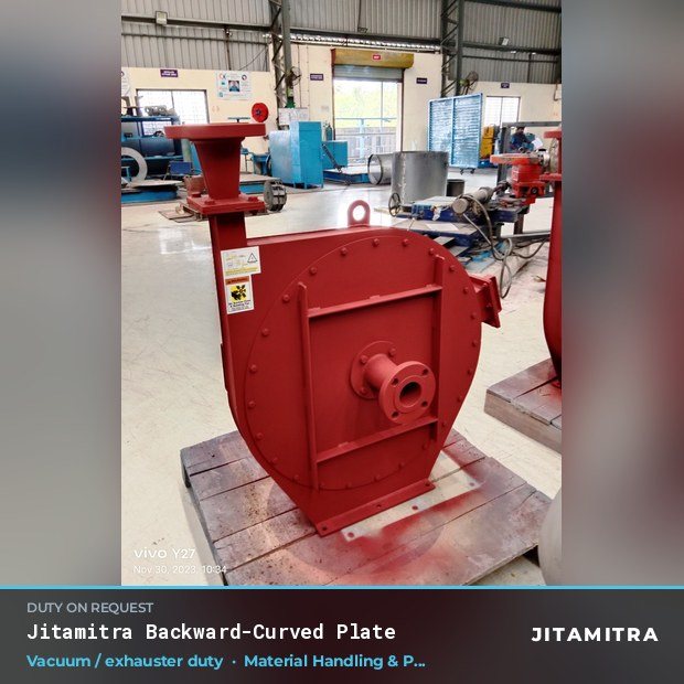 Jitamitra Material Handling & Pneumatic Conveying fan — real dispatched build