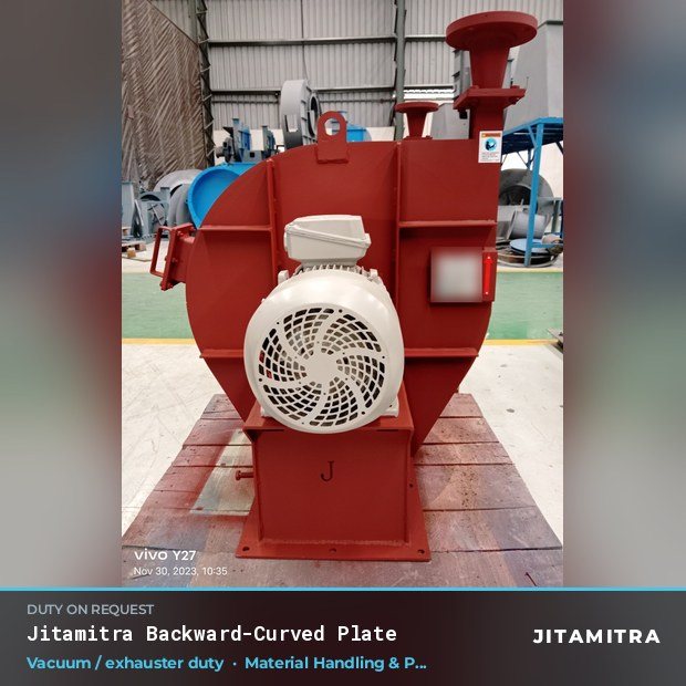 Jitamitra Material Handling & Pneumatic Conveying fan — real dispatched build
