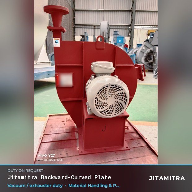 Jitamitra Material Handling & Pneumatic Conveying fan — real dispatched build