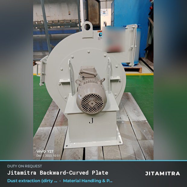 Jitamitra Material Handling & Pneumatic Conveying fan — real dispatched build