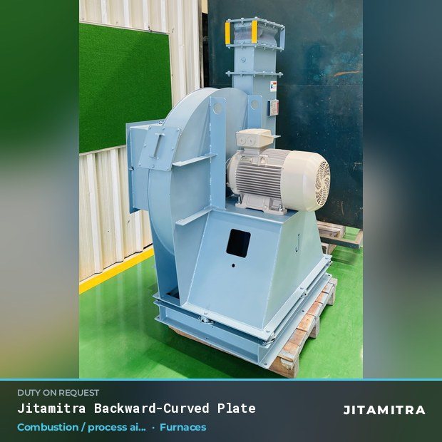 Jitamitra Furnaces fan — real dispatched build
