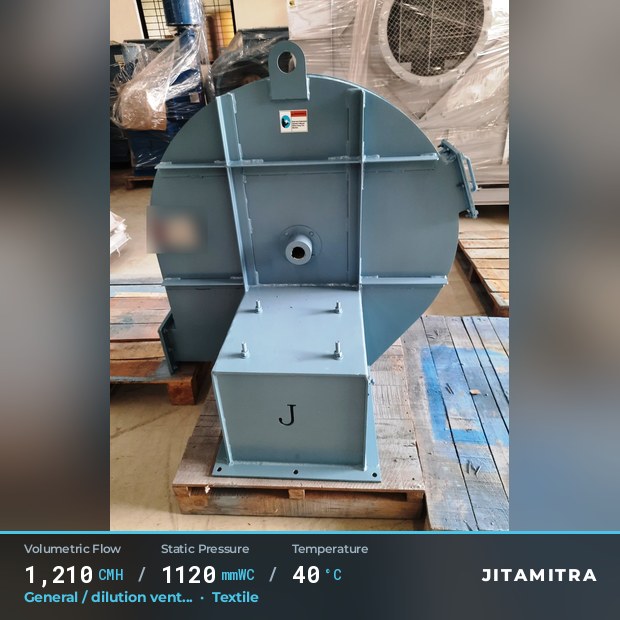 Jitamitra Backward-Curved Plate — real dispatched build