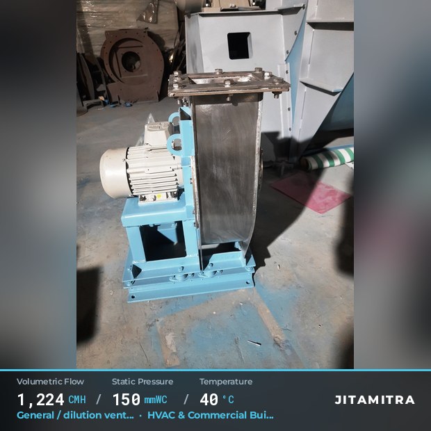 Jitamitra Backward-Curved Plate — real dispatched build