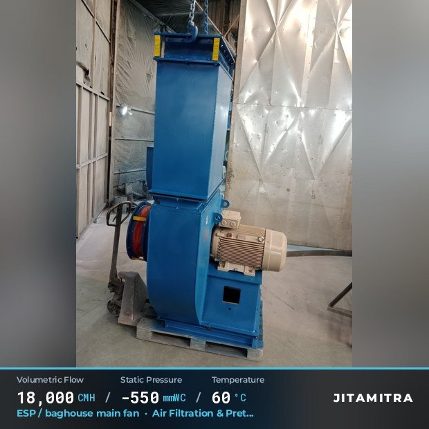 Jitamitra ESP / baghouse main … fan — real dispatched build