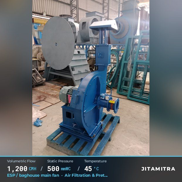 Jitamitra ESP / baghouse main … fan — real dispatched build