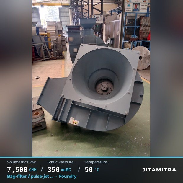 Jitamitra Backward-flat plate fan — real dispatched build
