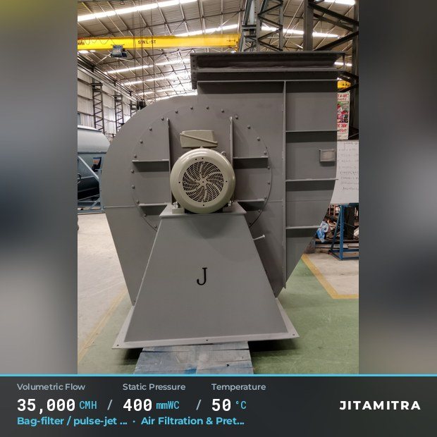 Jitamitra Air Filtration & Pretreatment fan — real dispatched build