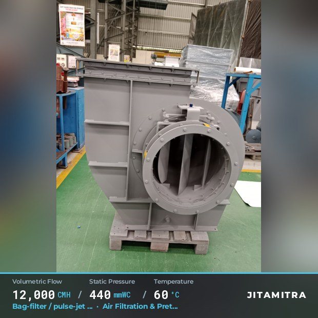 Jitamitra Air Filtration & Pretreatment fan — real dispatched build
