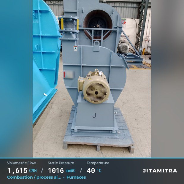 Jitamitra Furnaces fan — real dispatched build