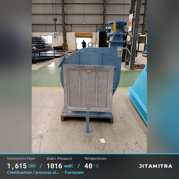 Jitamitra Furnaces fan — real dispatched build