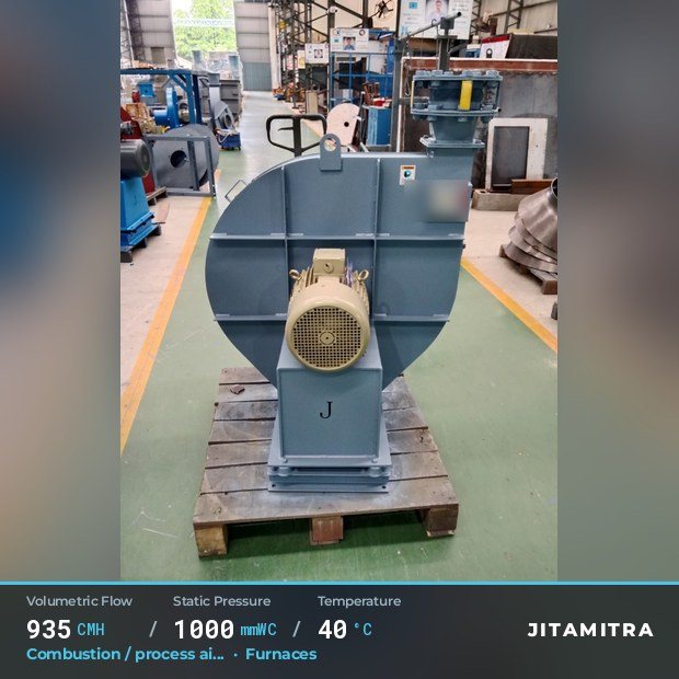 Jitamitra Furnaces fan — real dispatched build