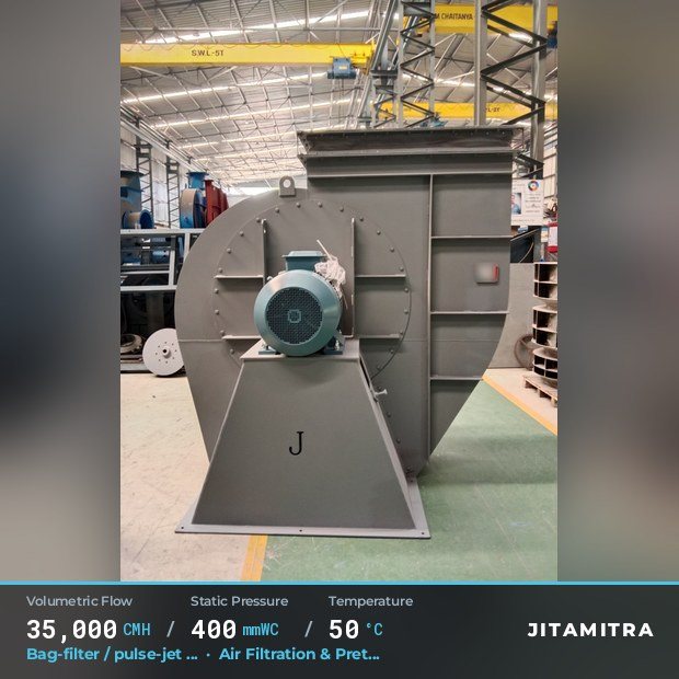 Jitamitra Air Filtration & Pretreatment fan — real dispatched build