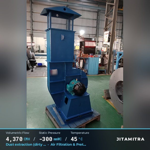 Jitamitra Air Filtration & Pretreatment fan — real dispatched build