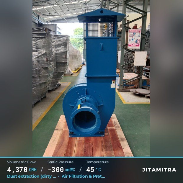 Jitamitra Air Filtration & Pretreatment fan — real dispatched build