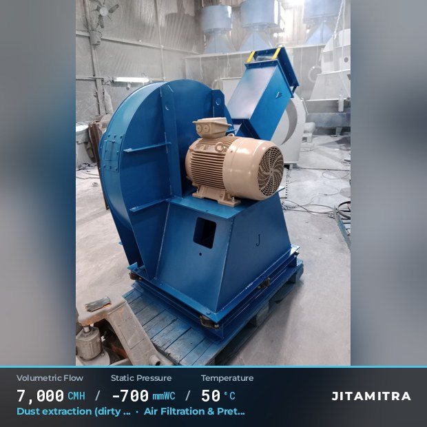 Jitamitra Air Filtration & Pretreatment fan — real dispatched build
